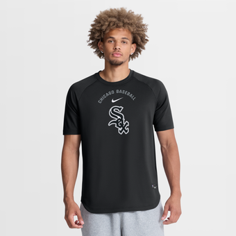 Men's Nike Black Chicago White Sox Authentic Collection Batting Practice Pre-Game Raglan Dri-FIT Top