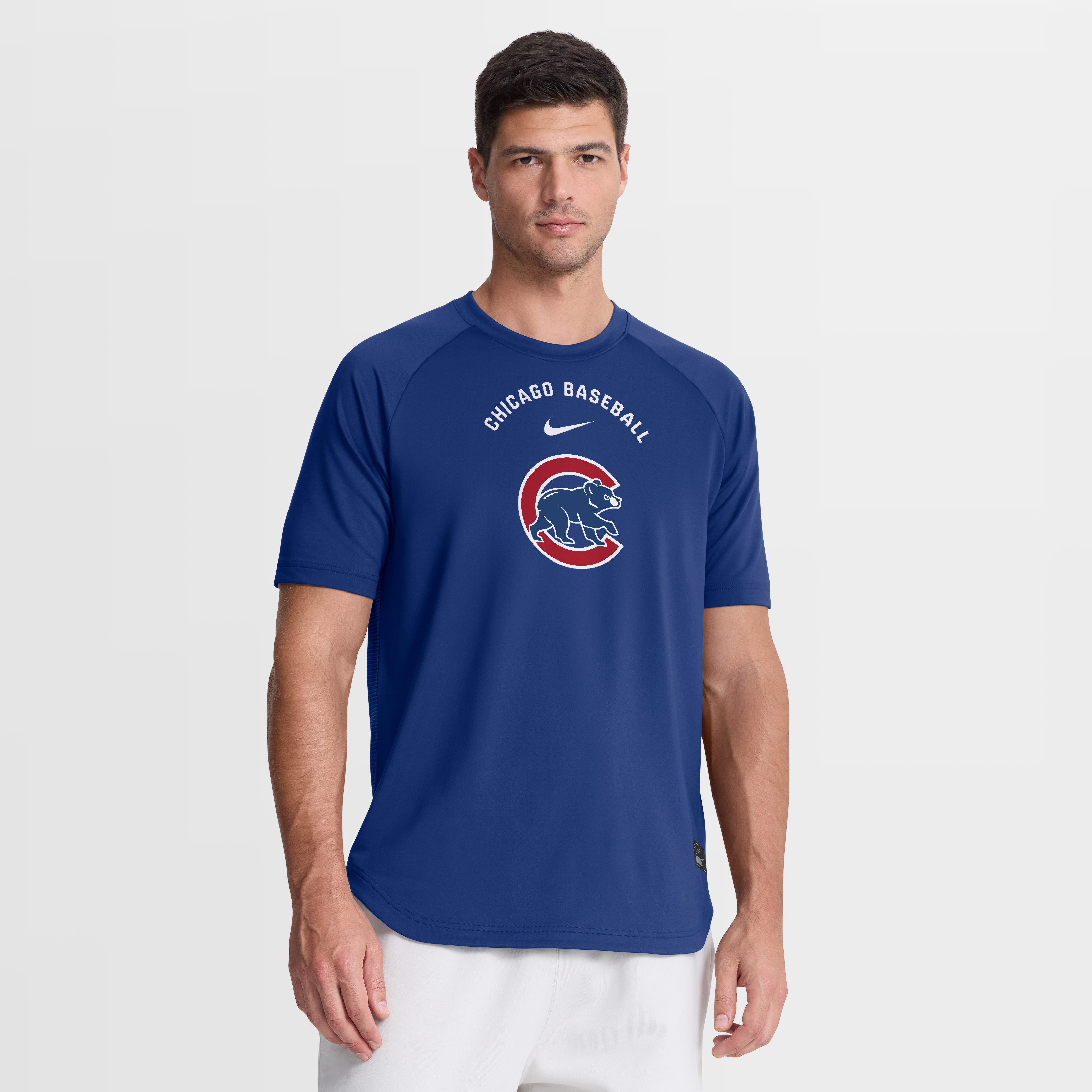 Men's Nike Royal Chicago Cubs Authentic Collection Batting Practice Pre-Game Raglan Dri-FIT Top