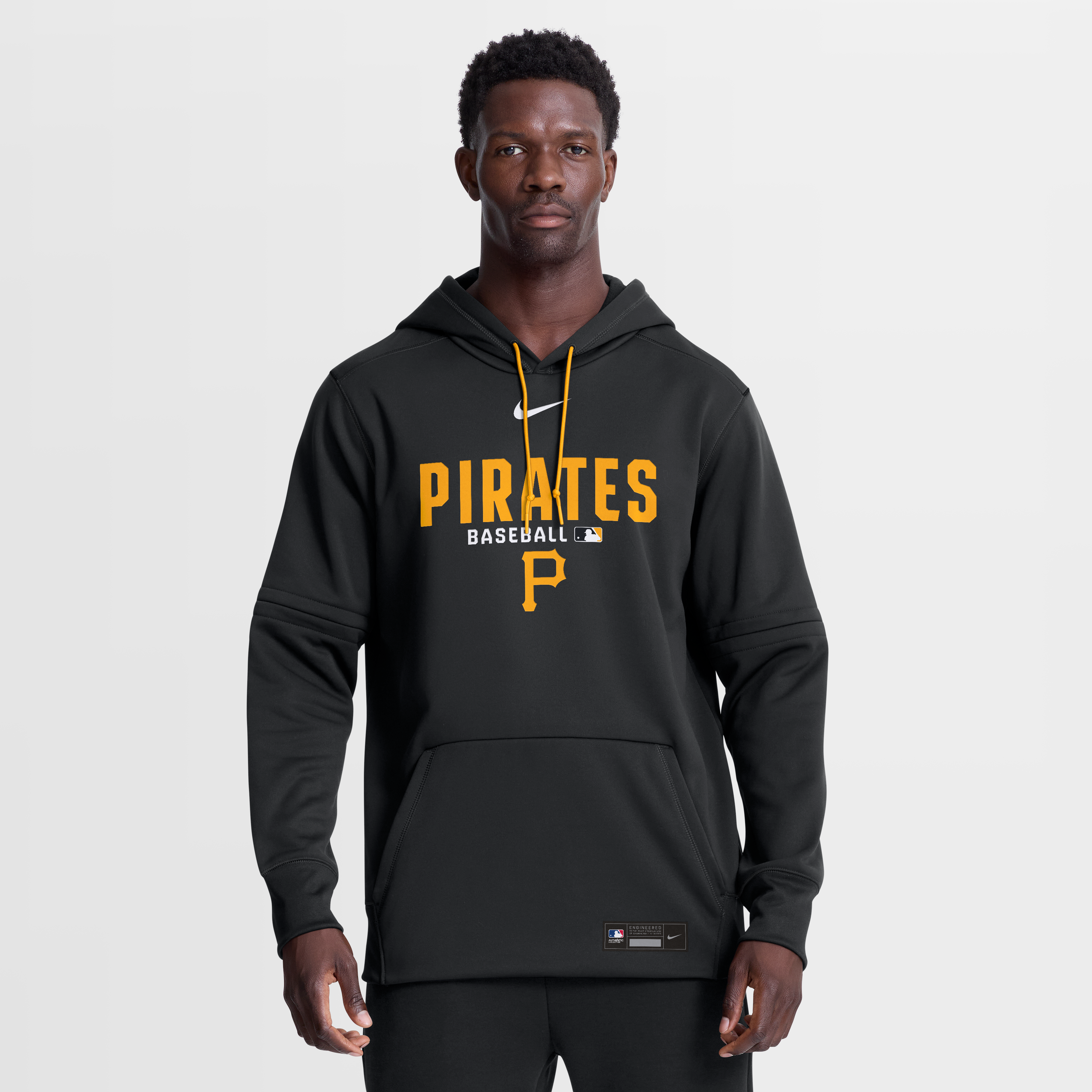Men's Nike Black Pittsburgh Pirates Authentic Collection Therma-FIT Hoodie