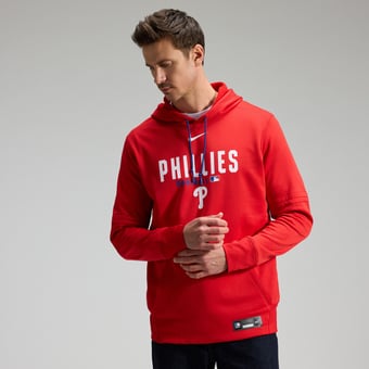 Men's Nike Red Philadelphia Phillies Authentic Collection Therma-FIT Hoodie