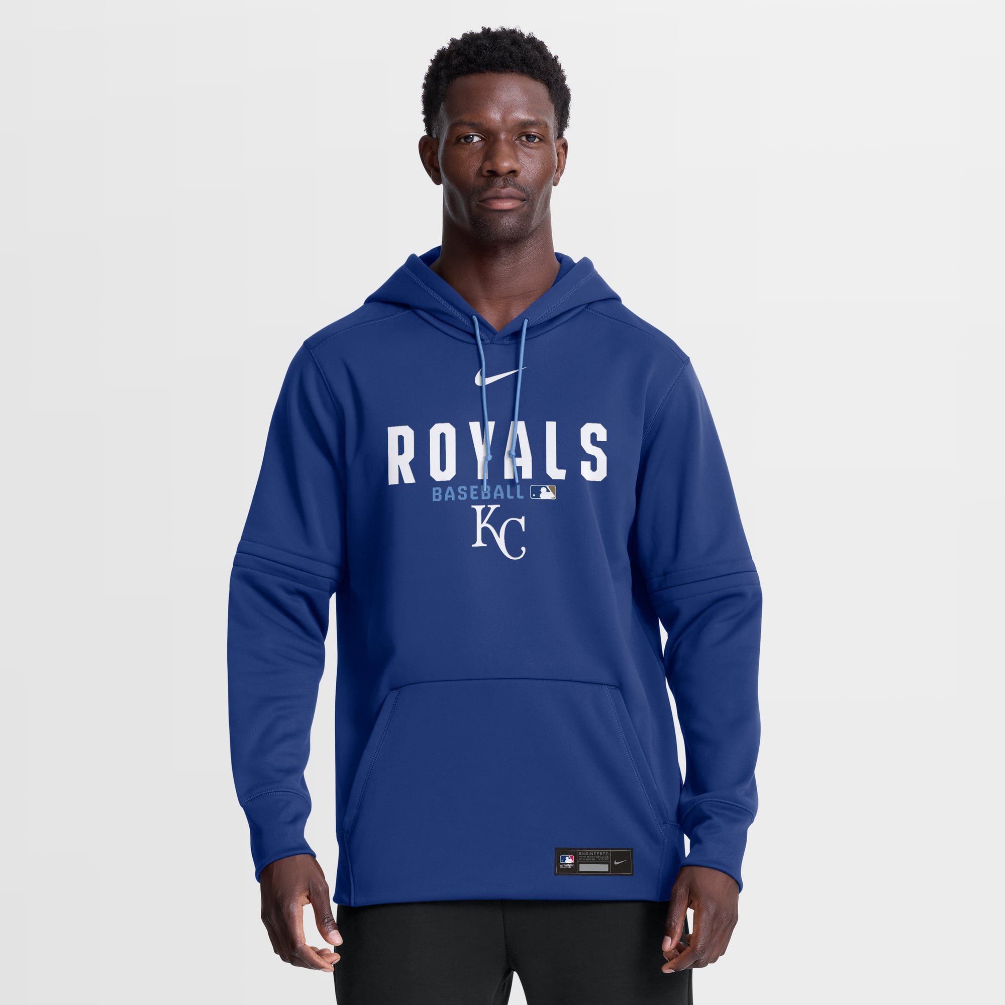 Men's Nike Royal Kansas City Royals Authentic Collection Therma-FIT Hoodie