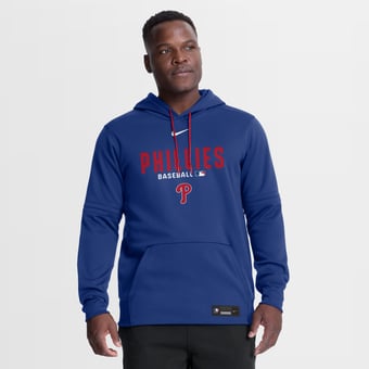Men's Nike Royal Philadelphia Phillies Authentic Collection Therma-FIT Hoodie