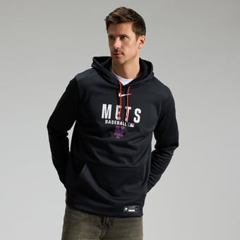 Men's Nike Black New York Mets Authentic Collection Therma-FIT Hoodie