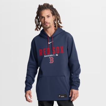 Men's Nike Navy Boston Red Sox Authentic Collection Therma-FIT Hoodie