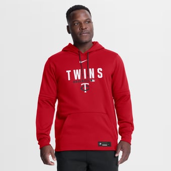 Men's Nike Red Minnesota Twins Authentic Collection Therma-FIT Hoodie