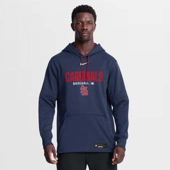 Men's Nike Navy St. Louis Cardinals Authentic Collection Therma-FIT Hoodie