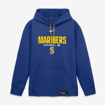 Men's Nike Royal Seattle Mariners Authentic Collection Therma-FIT Hoodie