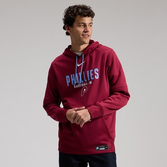 Men's Nike Burgundy Philadelphia Phillies Authentic Collection Therma-FIT Hoodie