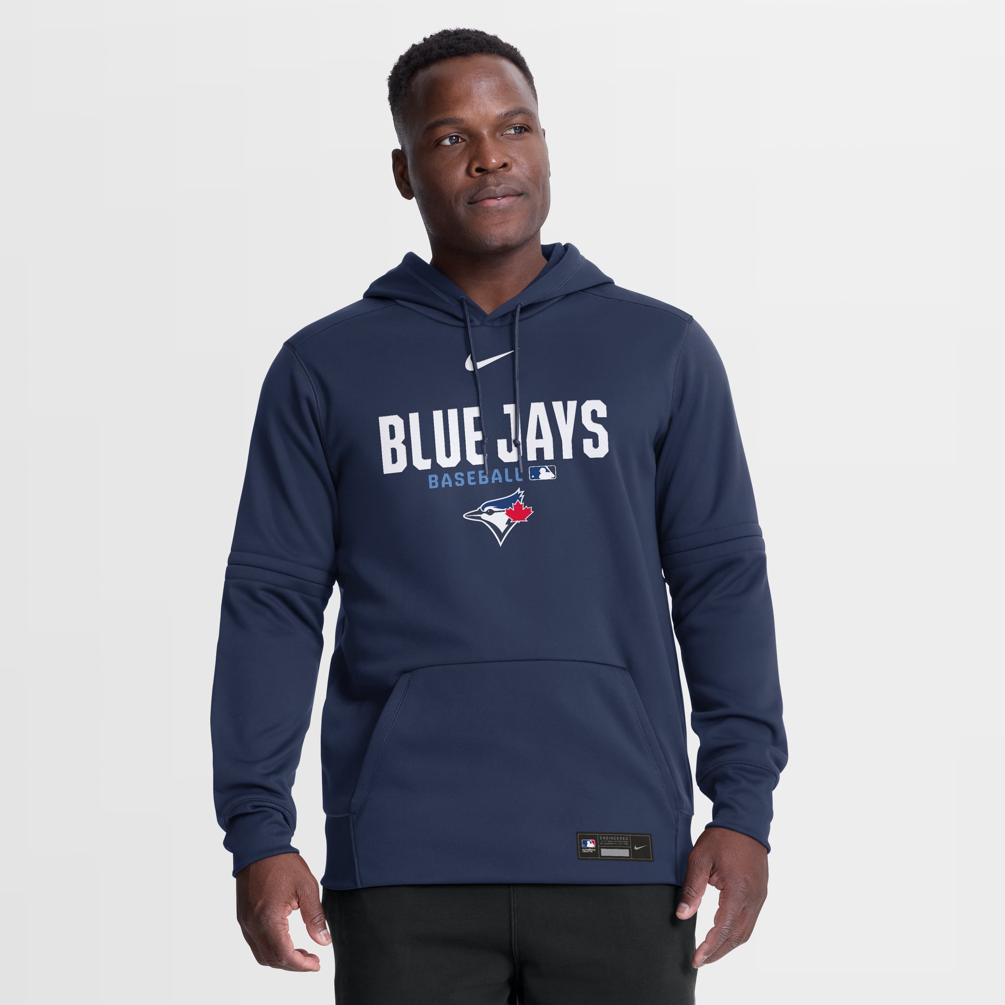 Men's Nike Navy Toronto Blue Jays Authentic Collection Therma-FIT Hoodie