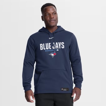 Men's Nike Navy Toronto Blue Jays Authentic Collection Therma-FIT Hoodie
