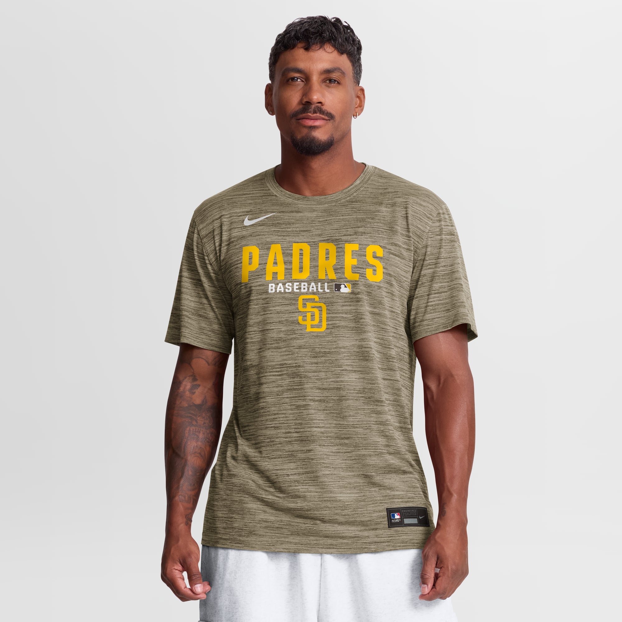 Men's Nike Brown San Diego Padres Authentic Collection Velocity Dri-FIT T-Shirt