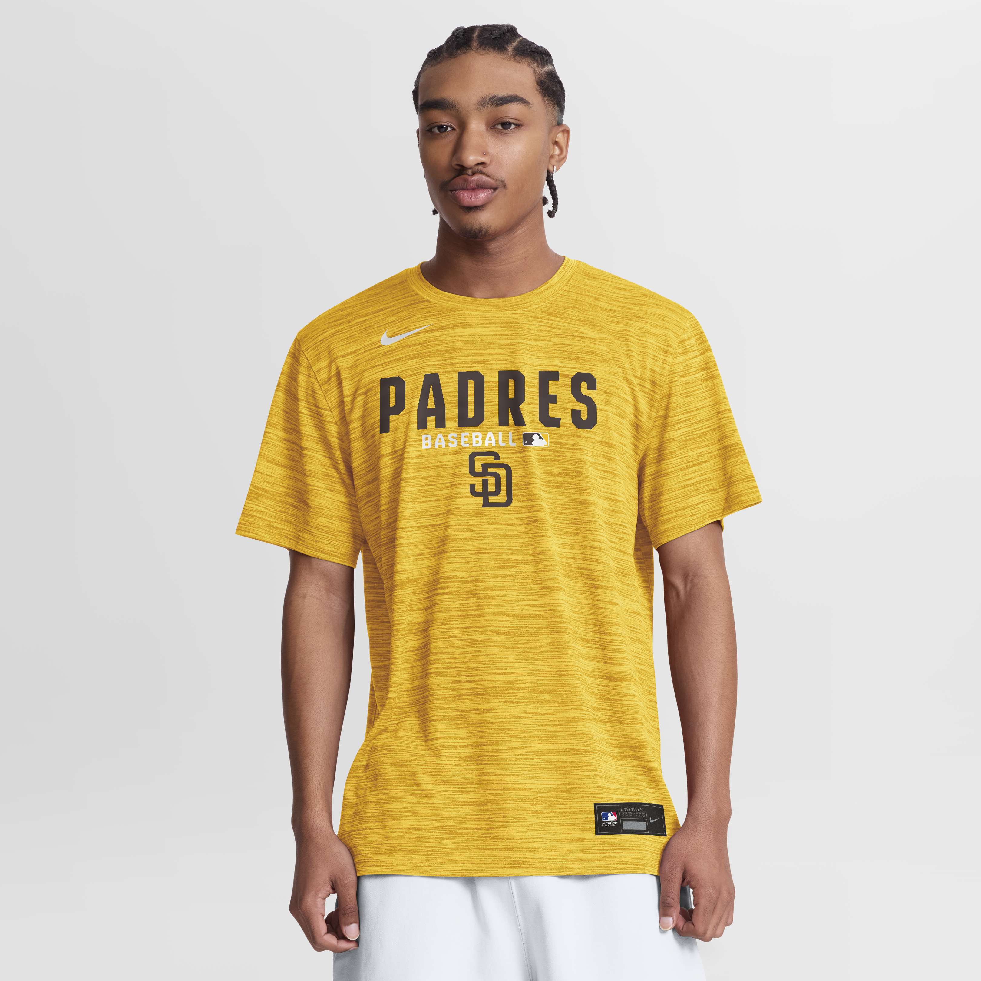 Men’s Nike Gold San Diego Padres Authentic Collection Velocity Dri-FIT T-Shirt Men’s Nike Gold San Diego Padres Authentic Collection Velocity Dri-FIT T-Shirt
