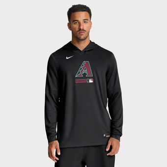 Men's Nike Black Arizona Diamondbacks Authentic Collection Dri-FIT Long Sleeve Hooded T-Shirt