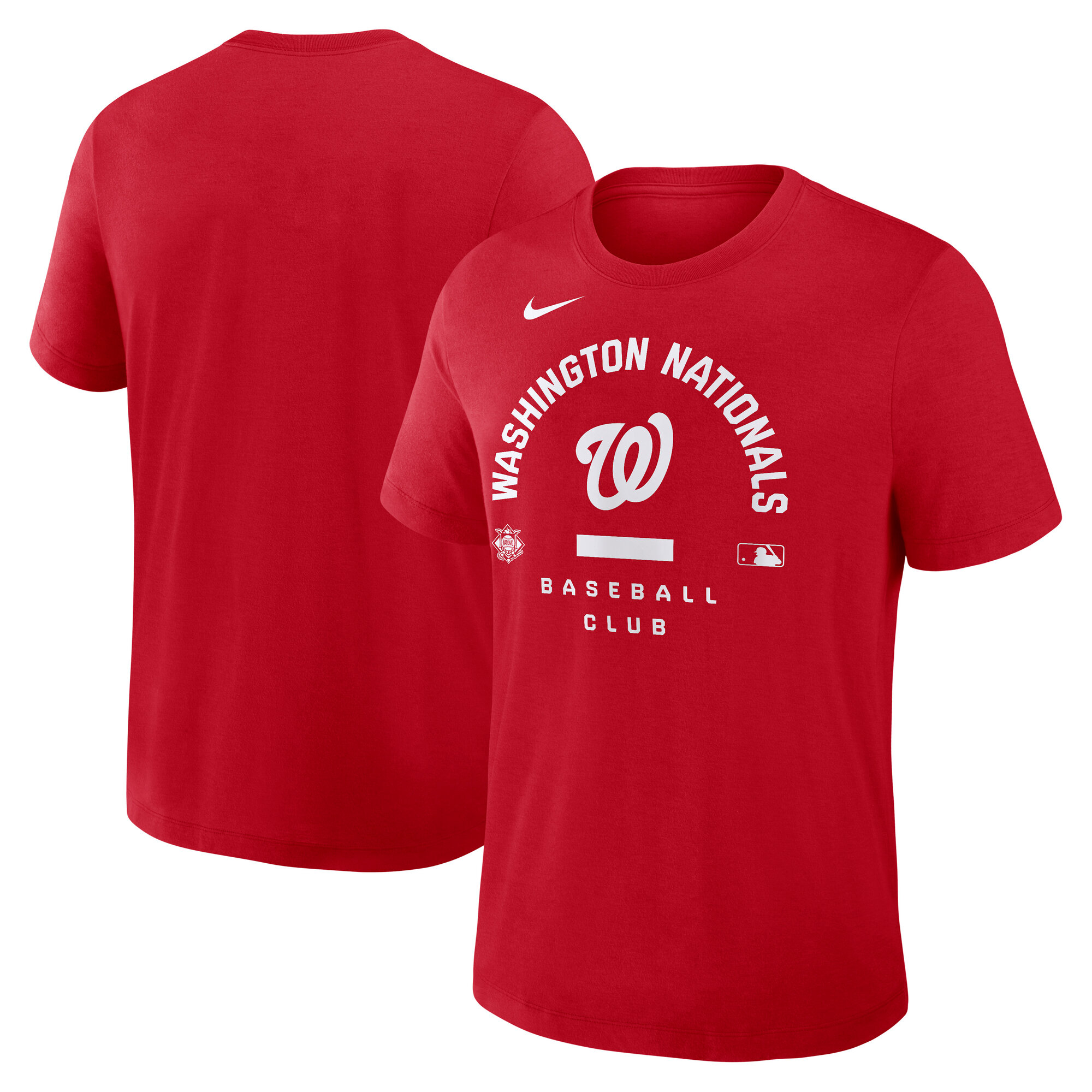 Men's Nike Red Washington Nationals Authentic Collection Early Work Tri-Blend Dri-FIT T-Shirt