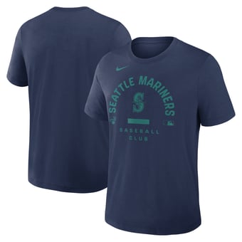 Men's Nike Navy Seattle Mariners Authentic Collection Early Work Tri-Blend Dri-FIT T-Shirt