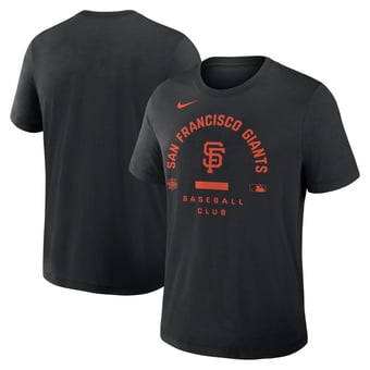 Men's Nike Black San Francisco Giants Authentic Collection Early Work Tri-Blend Dri-FIT T-Shirt