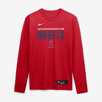 Men's Nike Red Los Angeles Angels Authentic Collection Legend Dri-FIT Long Sleeve T-Shirt