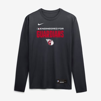 Men's Nike Black Cleveland Guardians Authentic Collection Legend Dri-FIT Long Sleeve T-Shirt