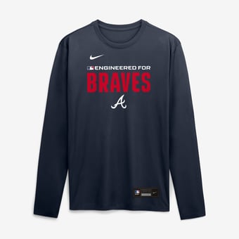 Men's Nike Navy Atlanta Braves Authentic Collection Legend Dri-FIT Long Sleeve T-Shirt