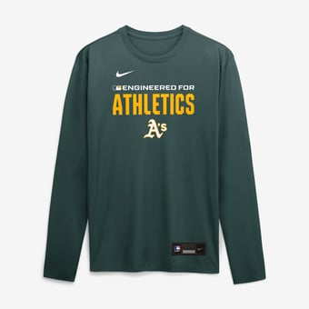 Men's Nike Green Athletics Authentic Collection Legend Dri-FIT Long Sleeve T-Shirt
