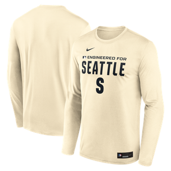 Men's Nike Cream Seattle Mariners Authentic Collection Legend Dri-FIT Long Sleeve T-Shirt