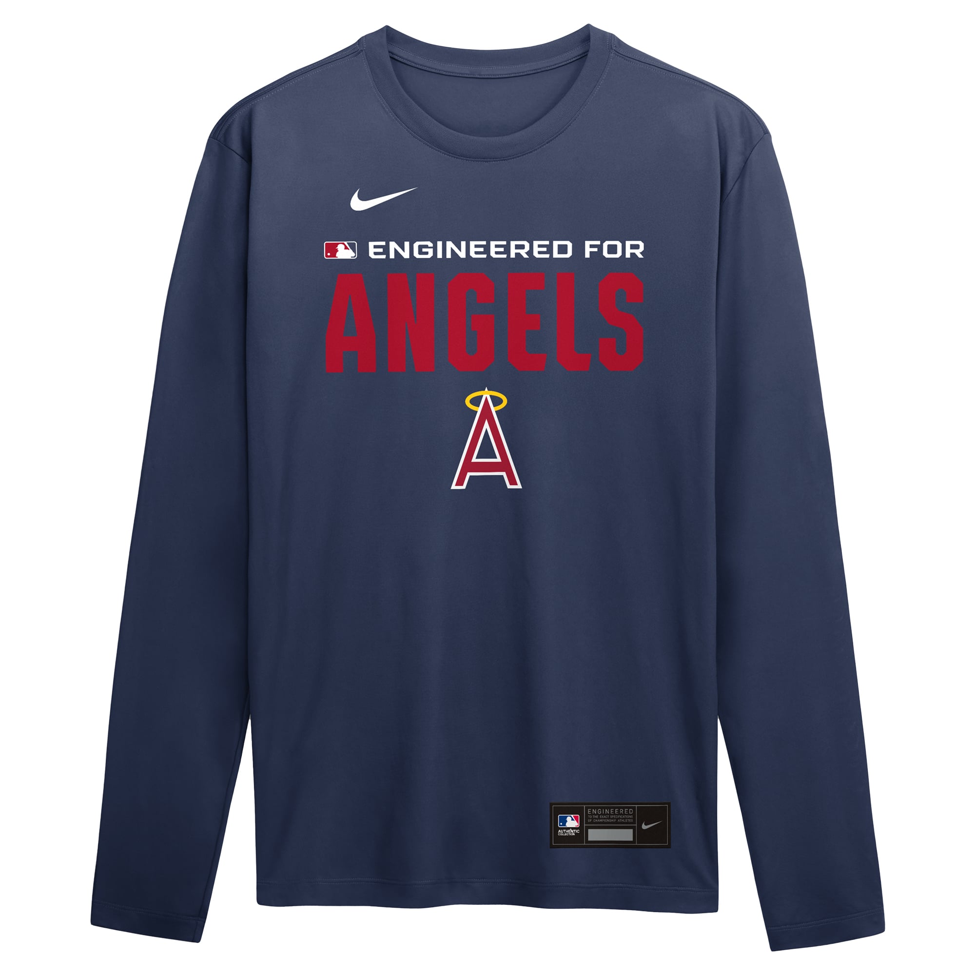 Men's Nike Navy Los Angeles Angels Authentic Collection Legend Dri-FIT Long Sleeve T-Shirt