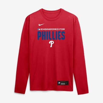 Men's Nike Red Philadelphia Phillies Authentic Collection Legend Dri-FIT Long Sleeve T-Shirt