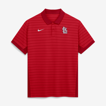 Men's Nike Red St. Louis Cardinals Authentic Collection Striped Victory Dri-FIT Polo