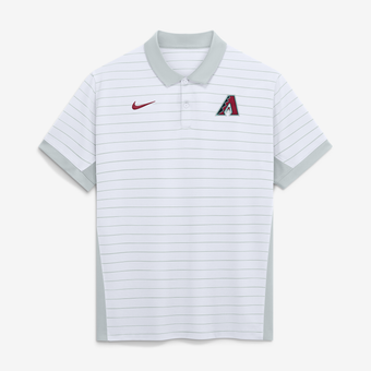 Men's Nike White Arizona Diamondbacks Authentic Collection Striped Victory Dri-FIT Polo