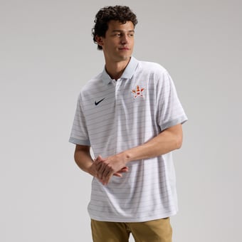 Men's Nike White Houston Astros Authentic Collection Striped Victory Dri-FIT Polo
