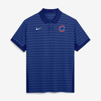 Men's Nike Royal Chicago Cubs Authentic Collection Striped Victory Dri-FIT Polo