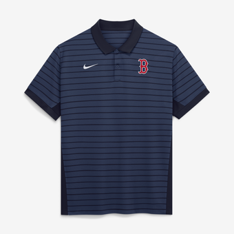 Men's Nike Navy Boston Red Sox Authentic Collection Striped Victory Dri-FIT Polo
