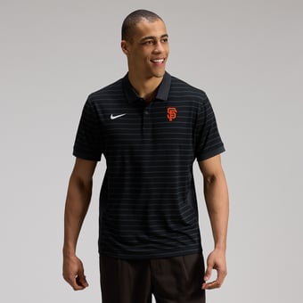 Men's Nike Black San Francisco Giants Authentic Collection Striped Victory Dri-FIT Polo