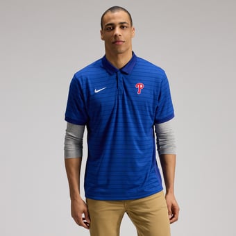 Men's Nike Royal Philadelphia Phillies Authentic Collection Striped Victory Dri-FIT Polo