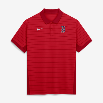 Men's Nike Red Boston Red Sox Authentic Collection Striped Victory Dri-FIT Polo