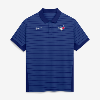 Men's Nike Royal Toronto Blue Jays Authentic Collection Striped Victory Dri-FIT Polo