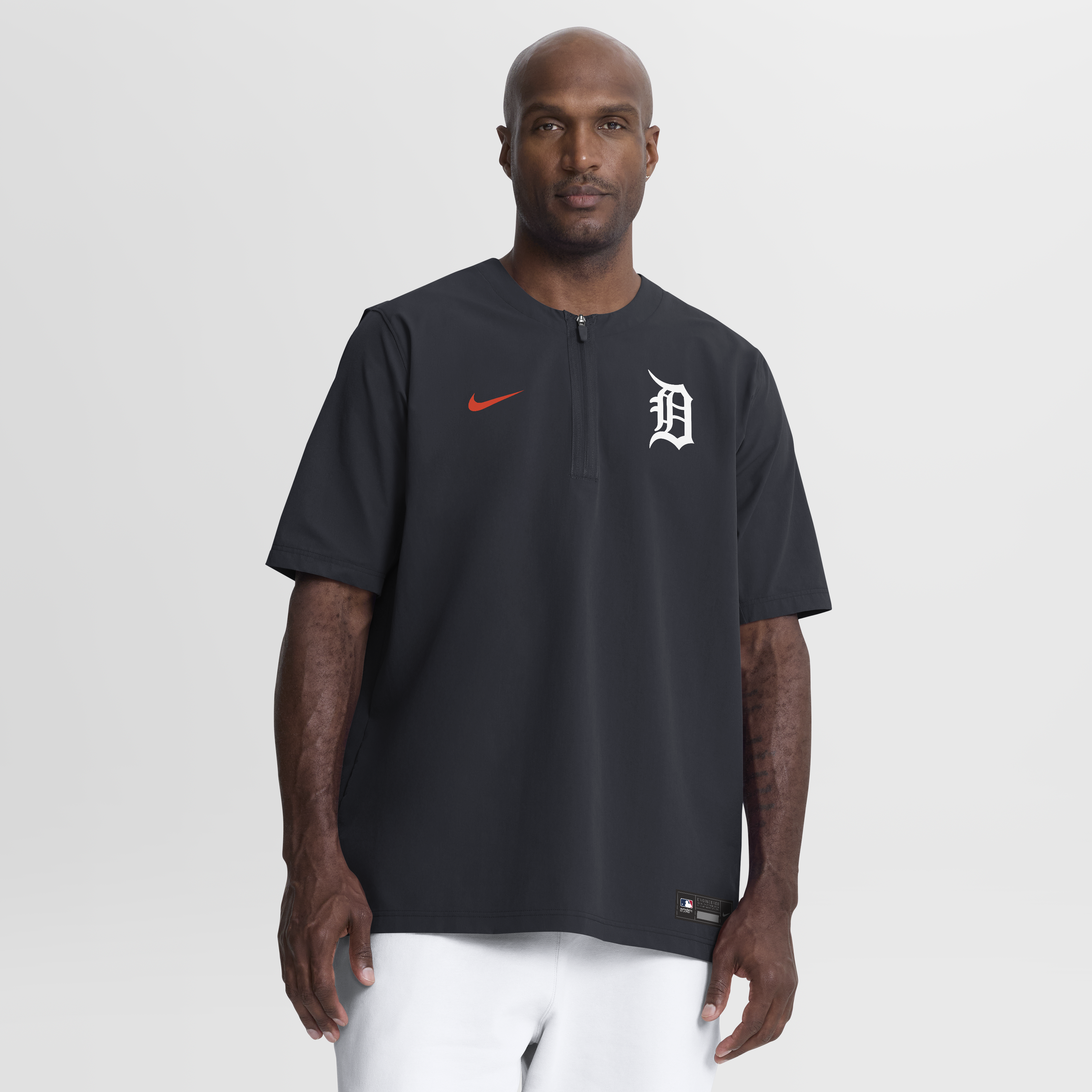 Men's Nike Navy Detroit Tigers Authentic Collection Dri-FIT Quarter-Zip Windshirt