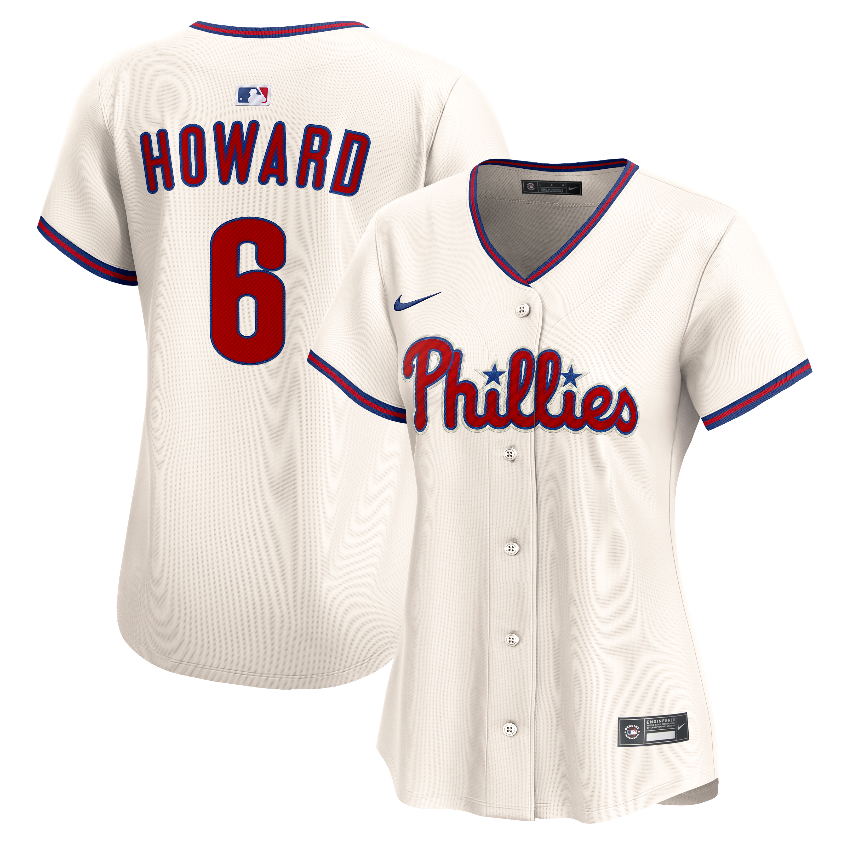 Women's Nike Ryan Howard Cream Philadelphia Phillies Alternate 2 Limited Jersey