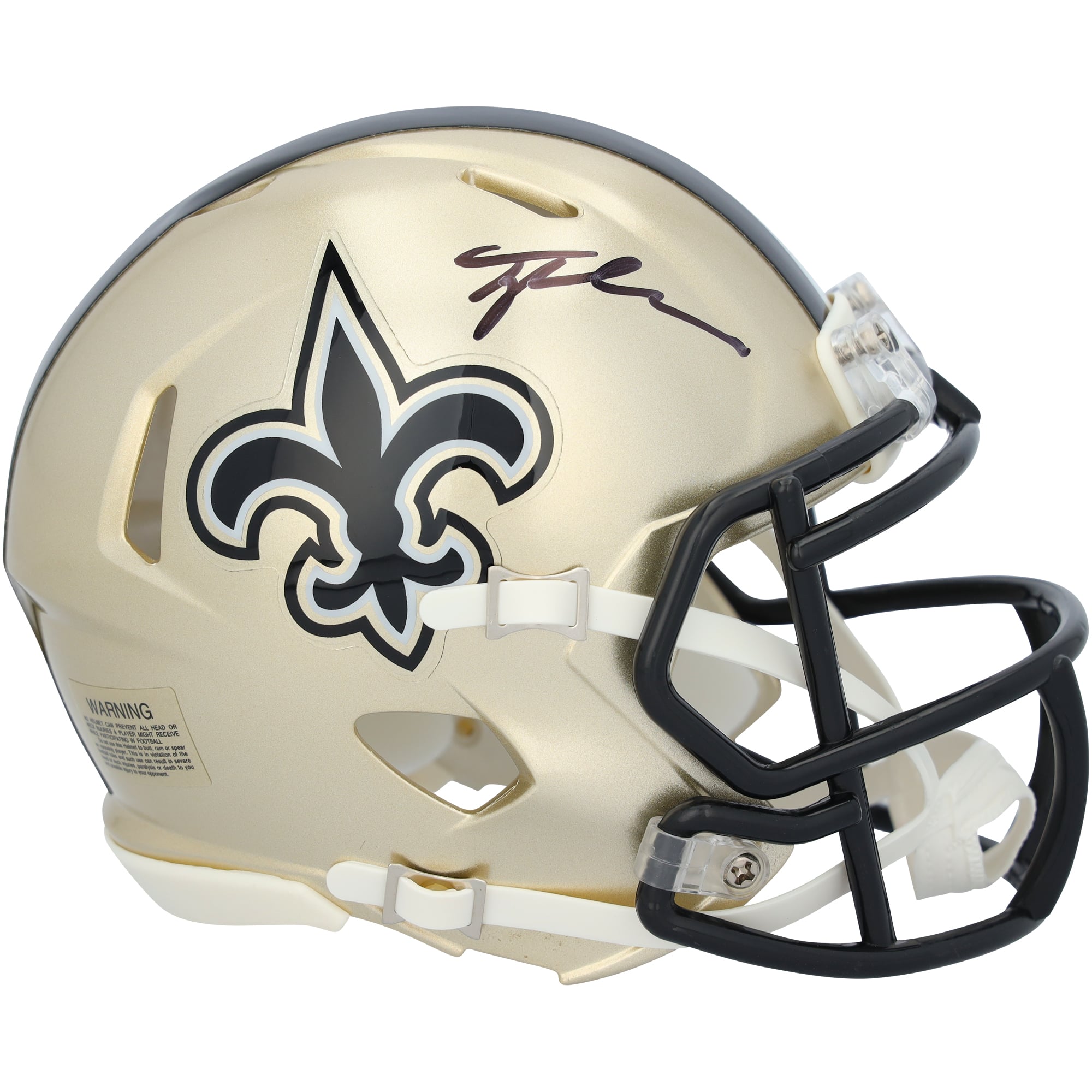 Tyler Shough New Orleans Saints Autographed Riddell Speed Mini Helmet