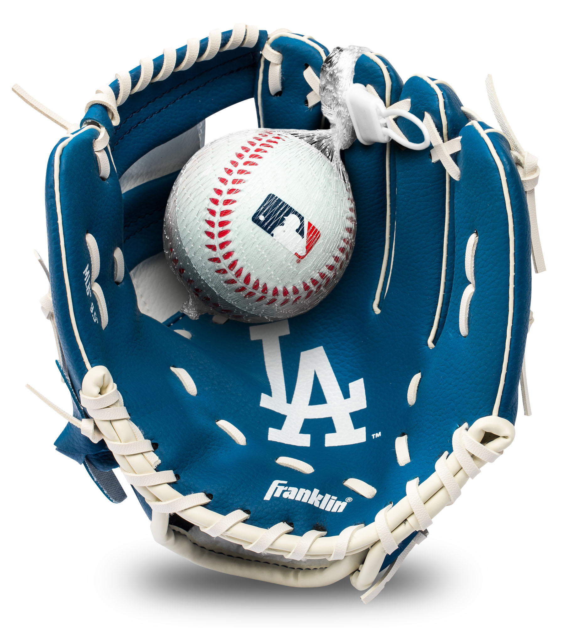 Youth Franklin Sports Los Angeles Dodgers Teeball Glove & Ball Set