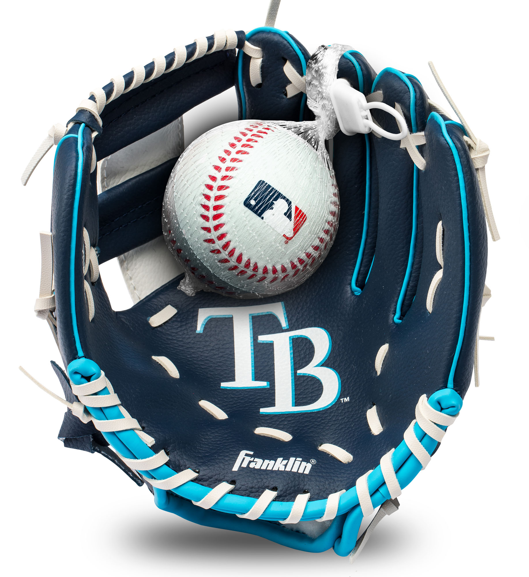Youth Franklin Sports Tampa Bay Rays Teeball Glove & Ball Set