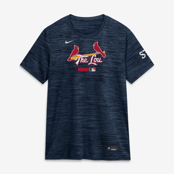 Women's Nike Navy St. Louis Cardinals Authentic Collection City Connect Velocity Dri-FIT T-Shirt