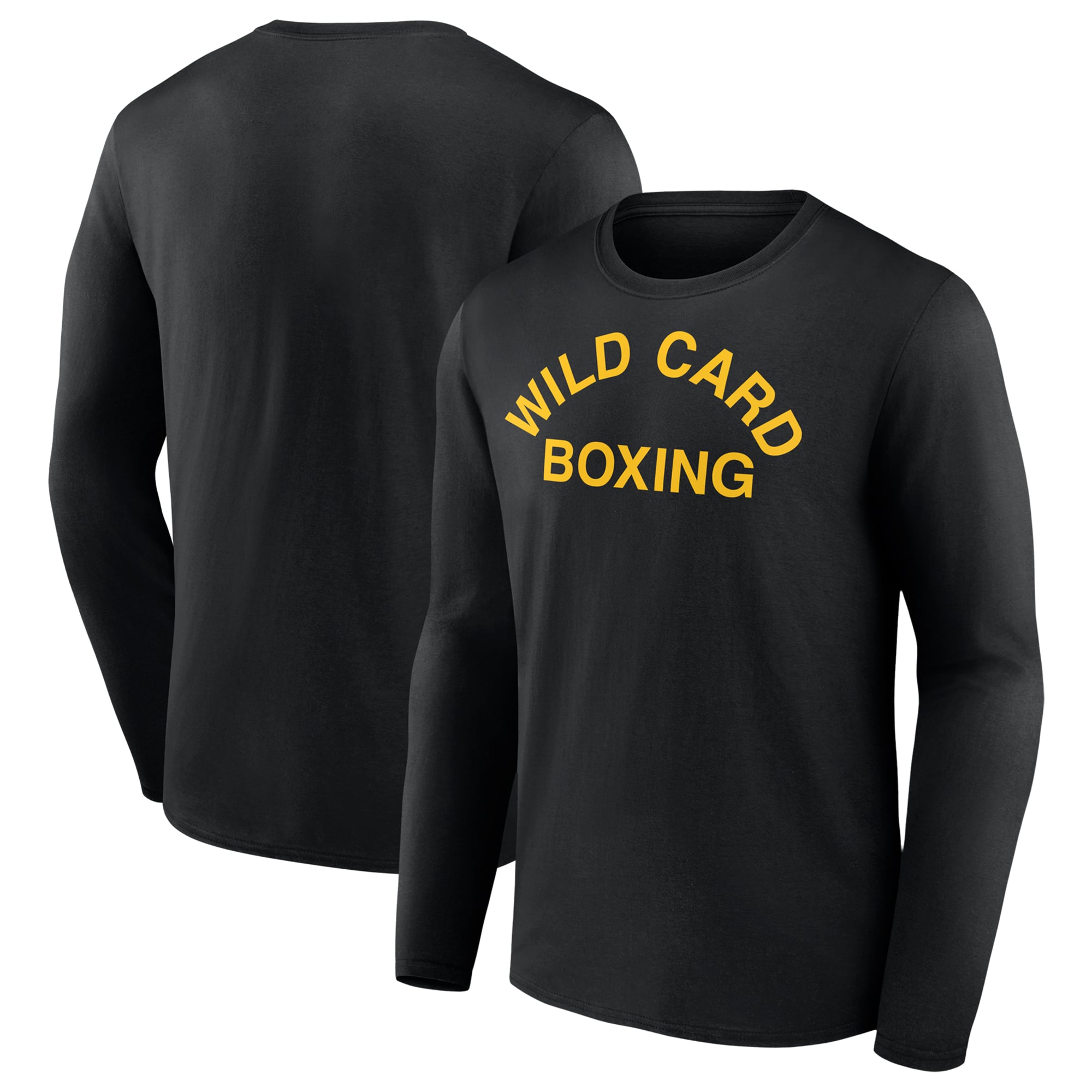 Black Wild Card Boxing Old School Logo Long Sleeve T-Shirt