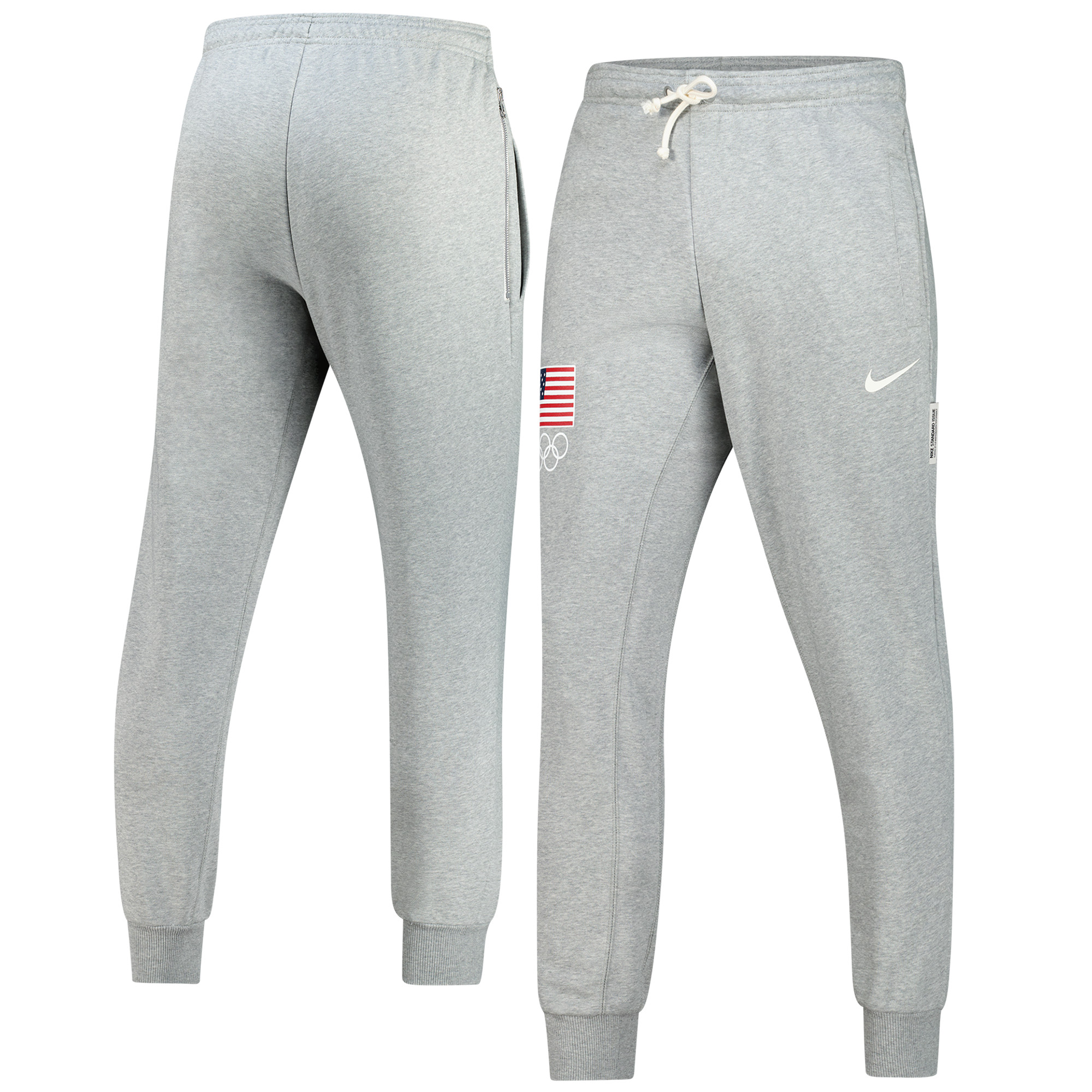 Men's Nike Gray Team USA Standard Issue Dri-FIT Taper Sweatpants