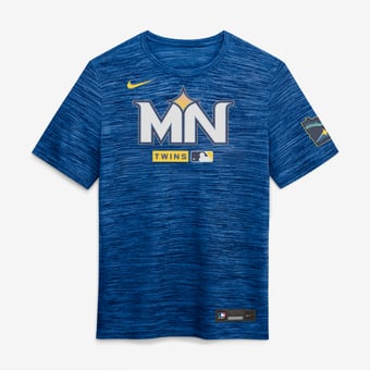 Men's Nike Royal Minnesota Twins Authentic Collection City Connect Velocity Dri-FIT T-Shirt