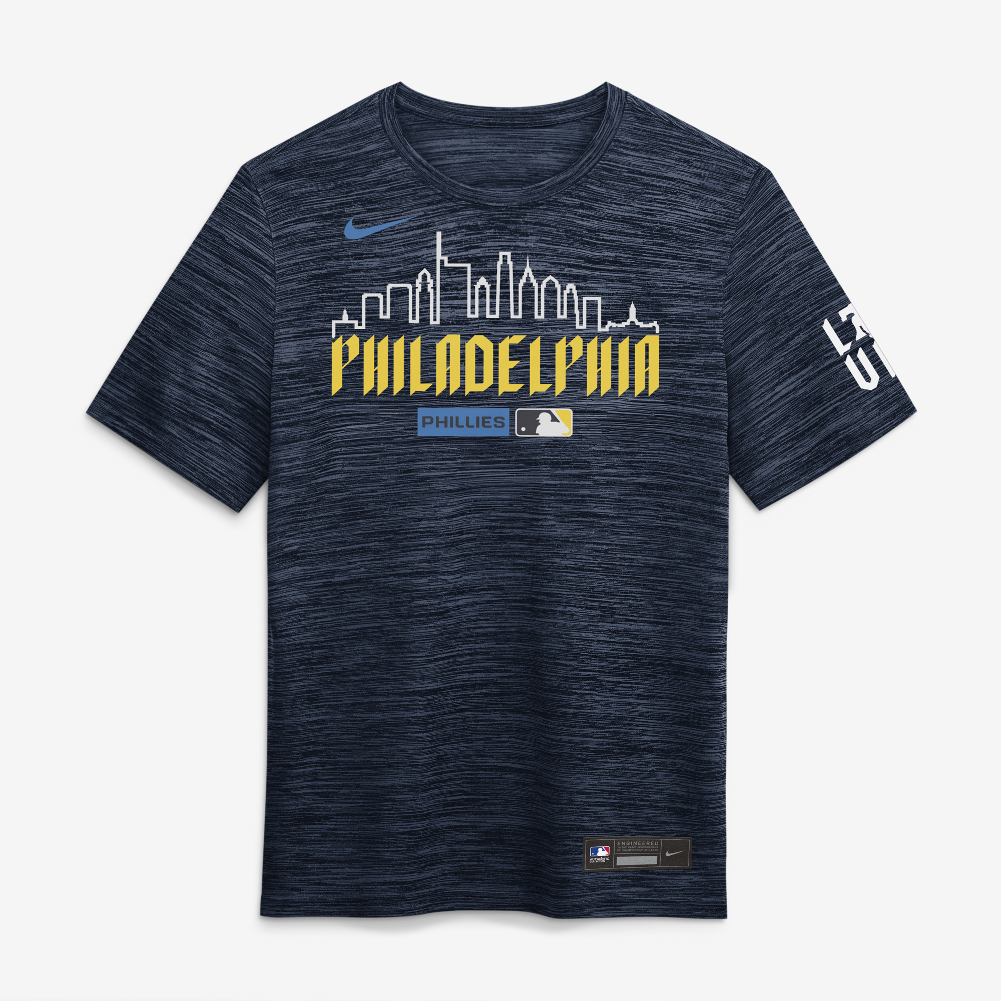 Men's Nike Navy Philadelphia Phillies Authentic Collection City Connect Velocity Dri-FIT T-Shirt