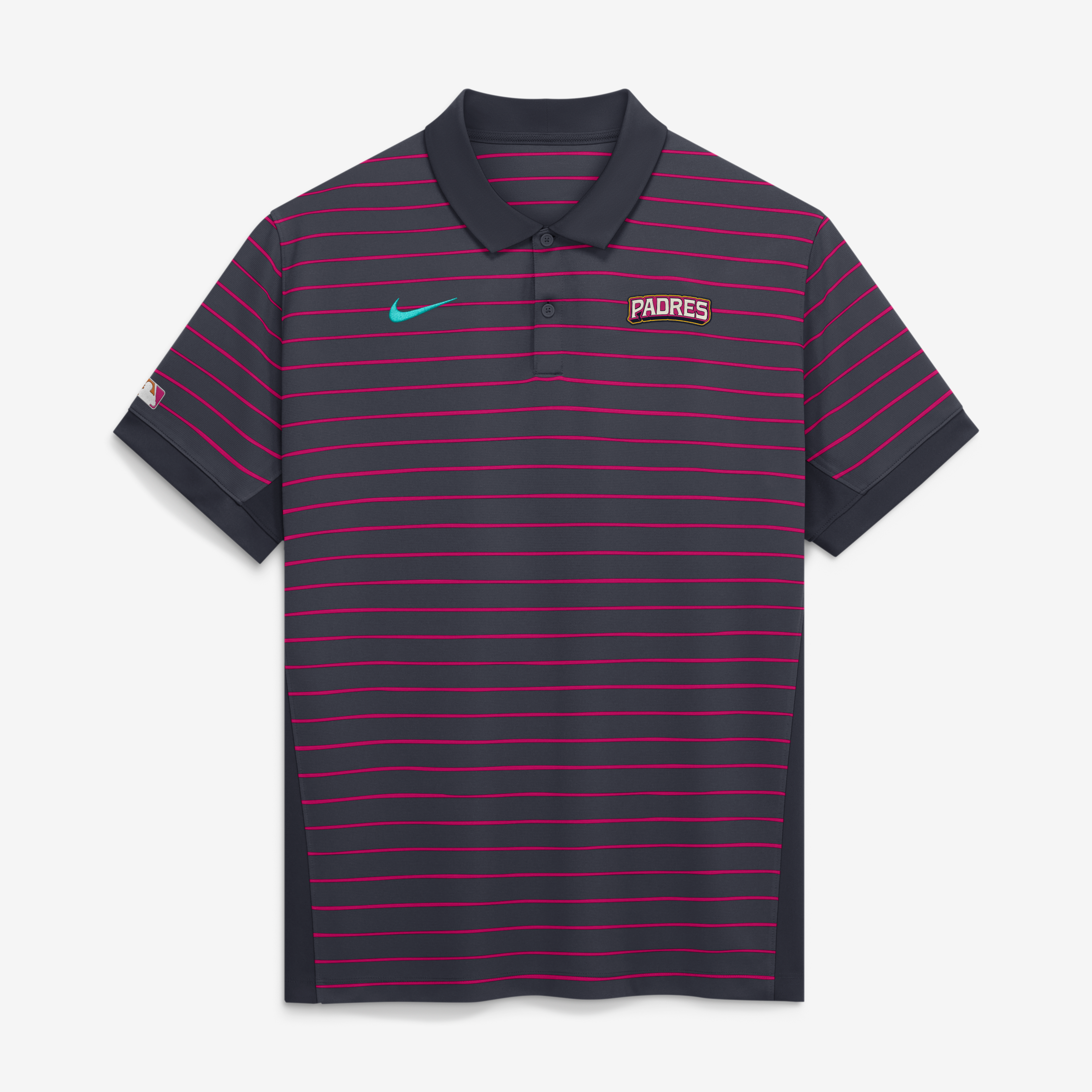 Men's Nike Obsidian San Diego Padres 2026 City Connect Authentic Collection Striped Victory Dri-FIT Polo