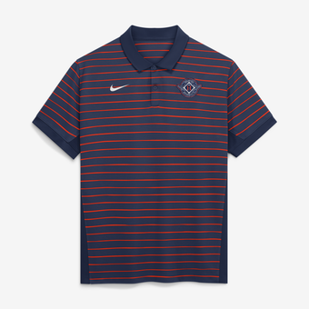 Men's Nike Navy/Orange Houston Astros Authentic Collection City Connect Striped Victory Dri-FIT Polo