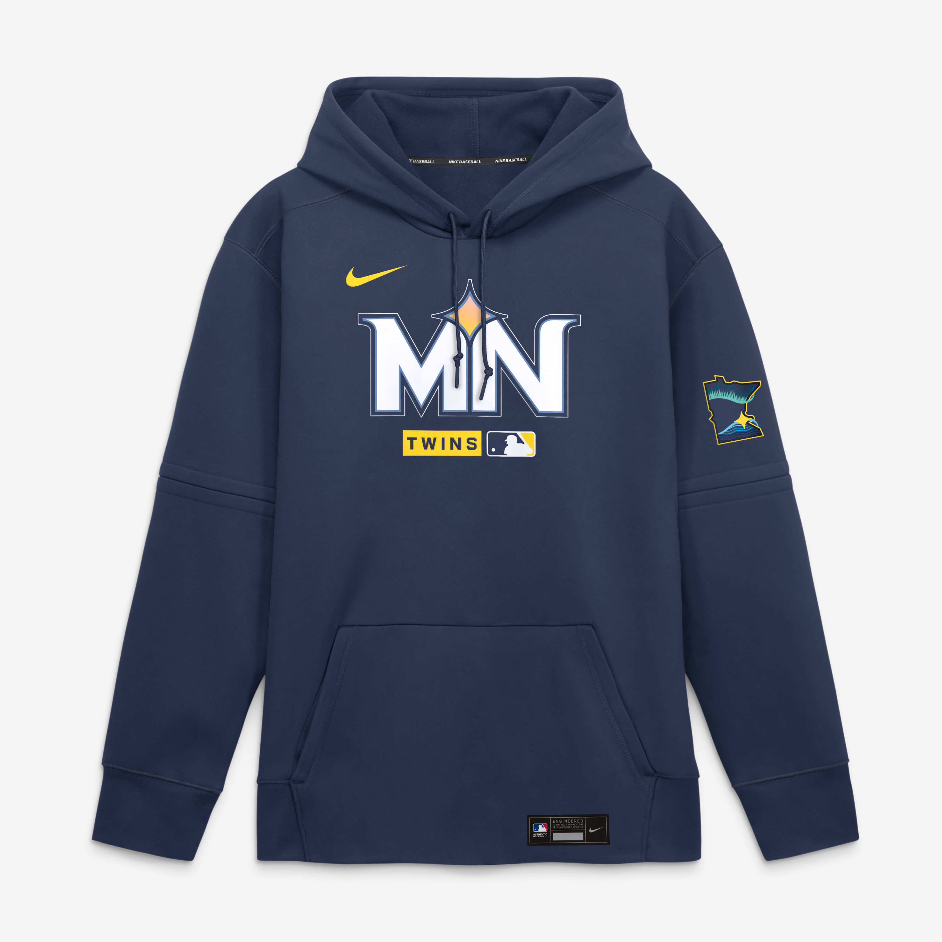 Men's Nike Navy Minnesota Twins Authentic Collection City Connect Therma-FIT Hoodie