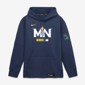 Men's Nike Navy Minnesota Twins Authentic Collection City Connect Therma-FIT Hoodie